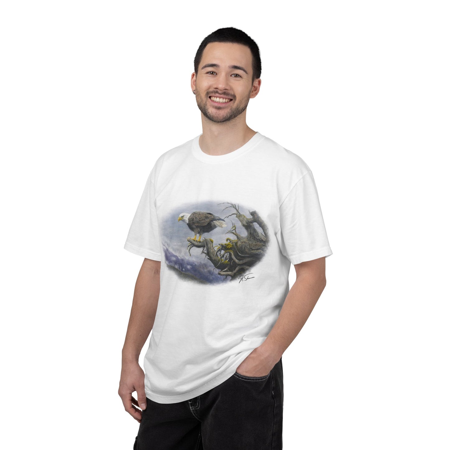 Bald Eagle Coastal Scene T-Shirt — Vantage Point