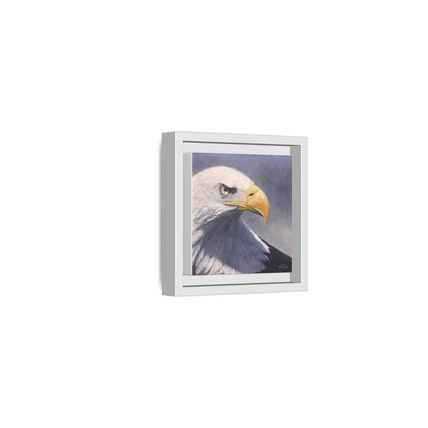 Framed Matte Canvas Eagle Portrait — Bald Eagle Wall Art