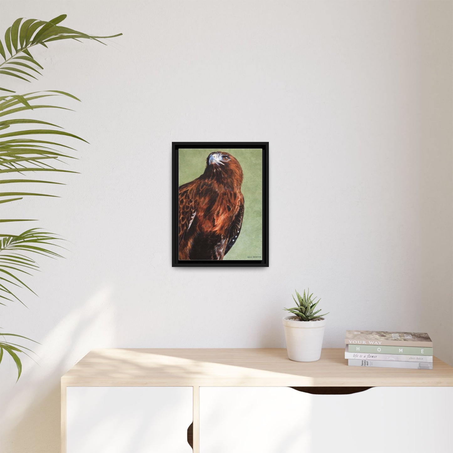 Hunter~Red-Tailed Hawk~Framed Canvas Print~12"x16"