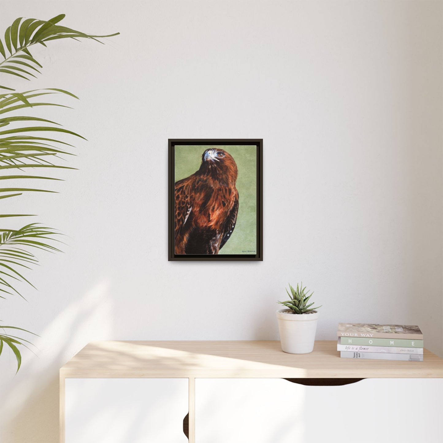 Hunter~Red-Tailed Hawk~Framed Canvas Print~12"x16"