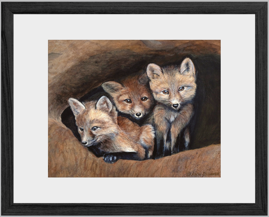 Looking Out-Archival Ink Print- Oak Frame With Matte- Ready to Hang-11"x 17"